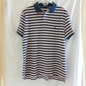 Polo Ralph Lauren Striped Logo Pique Polo Shirt